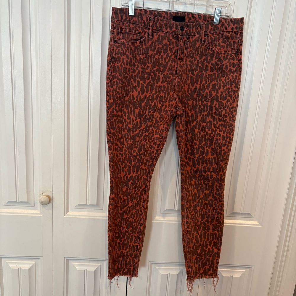 Mother Animal Attraction High Waisted Looker Ankle Fray‎ Jeans Size 32
